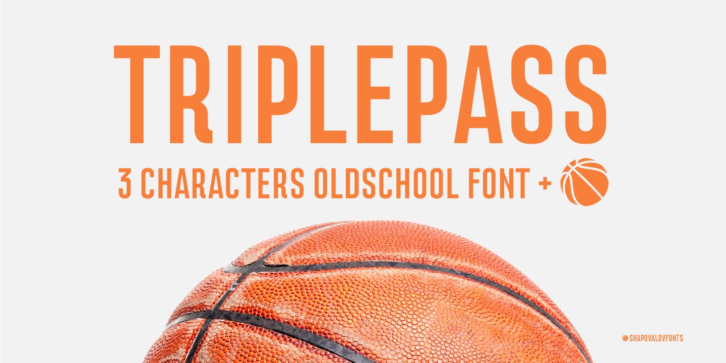 Beispiel einer Triplepass Chop-Schriftart